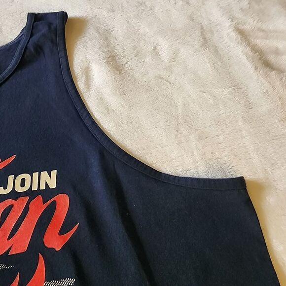 Civilian Limited Edition By Billy Dagerty Its A Riot Navy Blue Tank Top Size 2XL - Picture 5 of 8